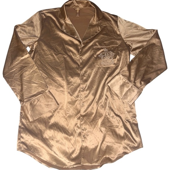 SKIMS Hotel Shine Button Up Silky Sleep Dress | Color: Honey | NEW/NWOT!! RARE! - Picture 9 of 14